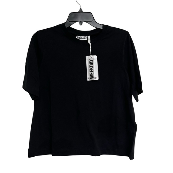 Weekday Tops - New Weekday Black‎ Boxy Crewneck Shirt Top T-shirt Small